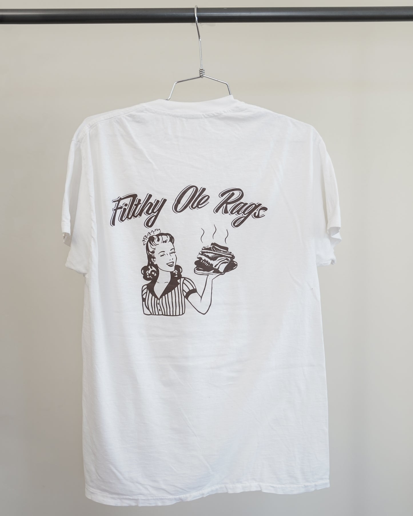 Filthy Ole Rags 70's Blank Tee - Brown Back Print (Large)