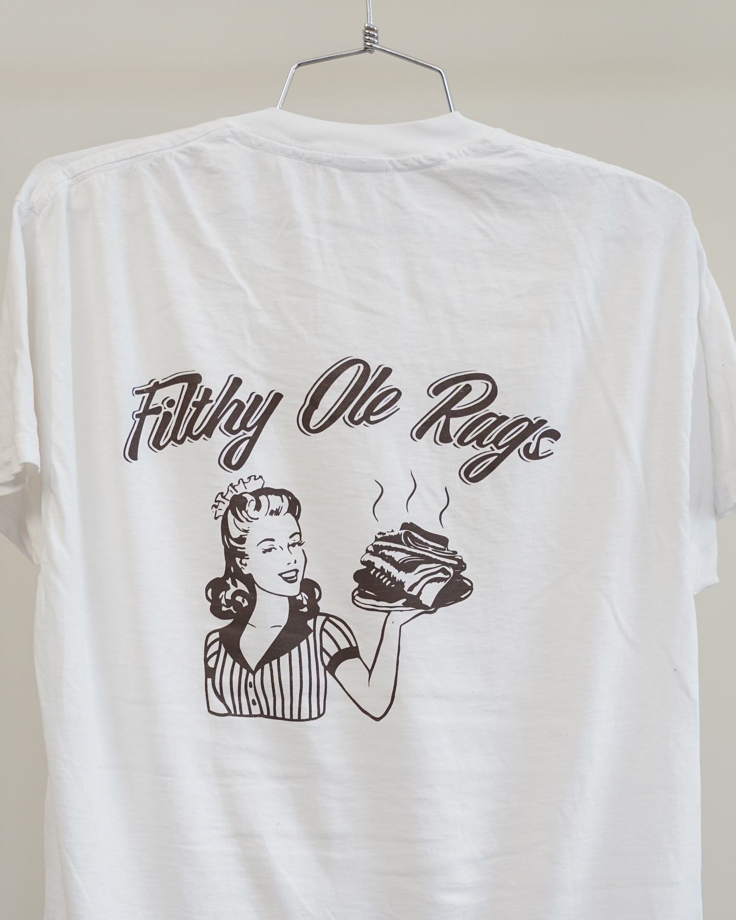 Filthy Ole Rags 70's Blank Tee - Brown Back Print (Large)