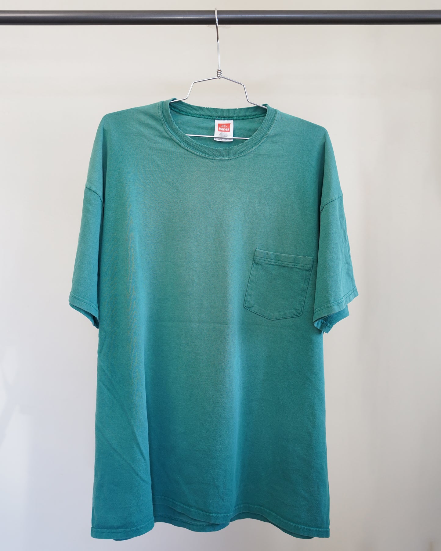 Filthy Ole Rags 90's Faded Teal Tee - Brown Back Print (XL)