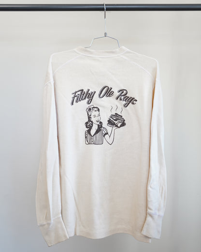 Filthy Ole Rags 70's Military Thermal - Brown Back Print (Large)
