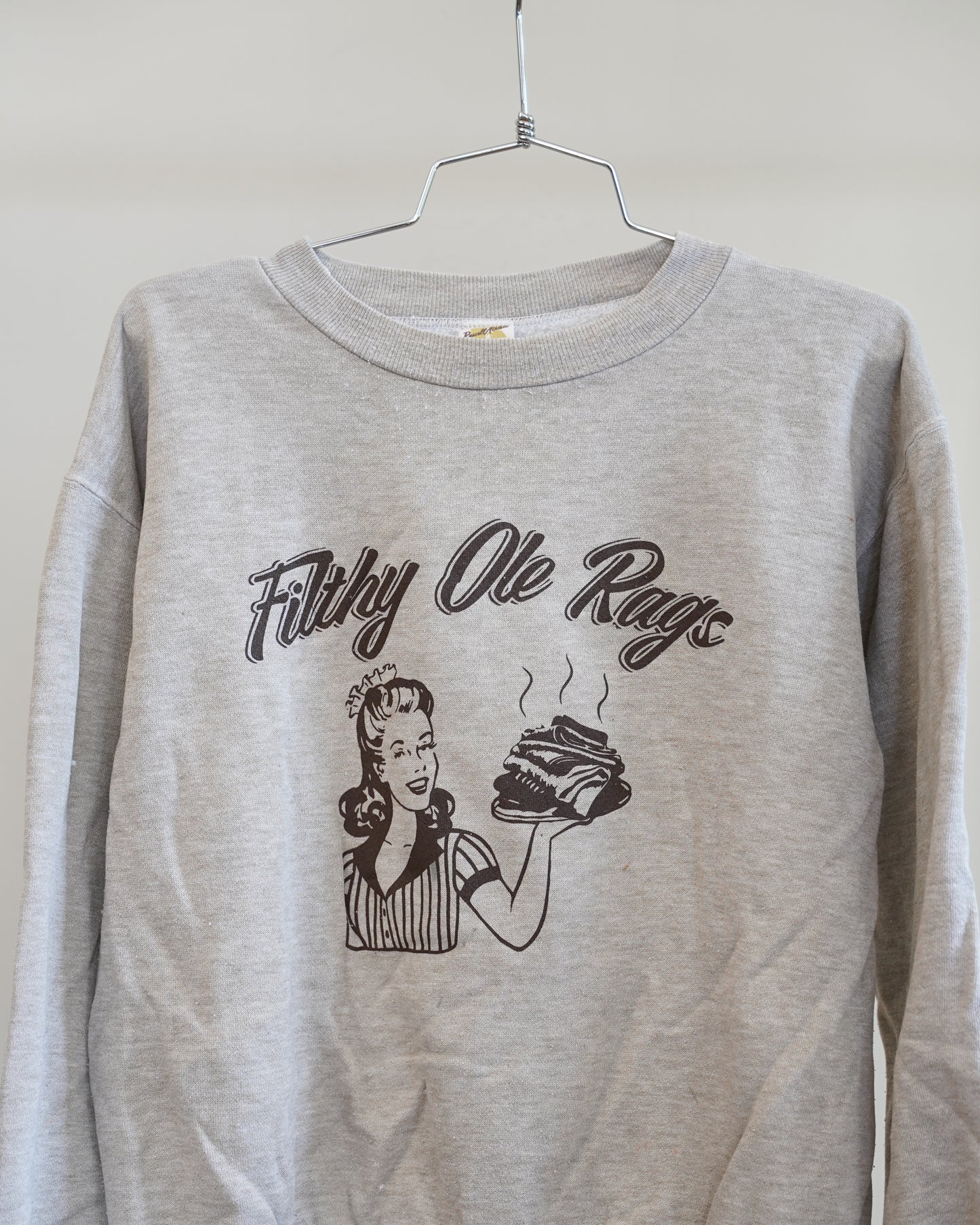 Filthy Ole Rags 70's Brown Sweatshirt - Brown Front Print (Medium)