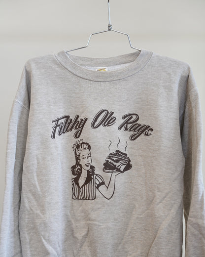 Filthy Ole Rags 70's Brown Sweatshirt - Brown Front Print (Medium)