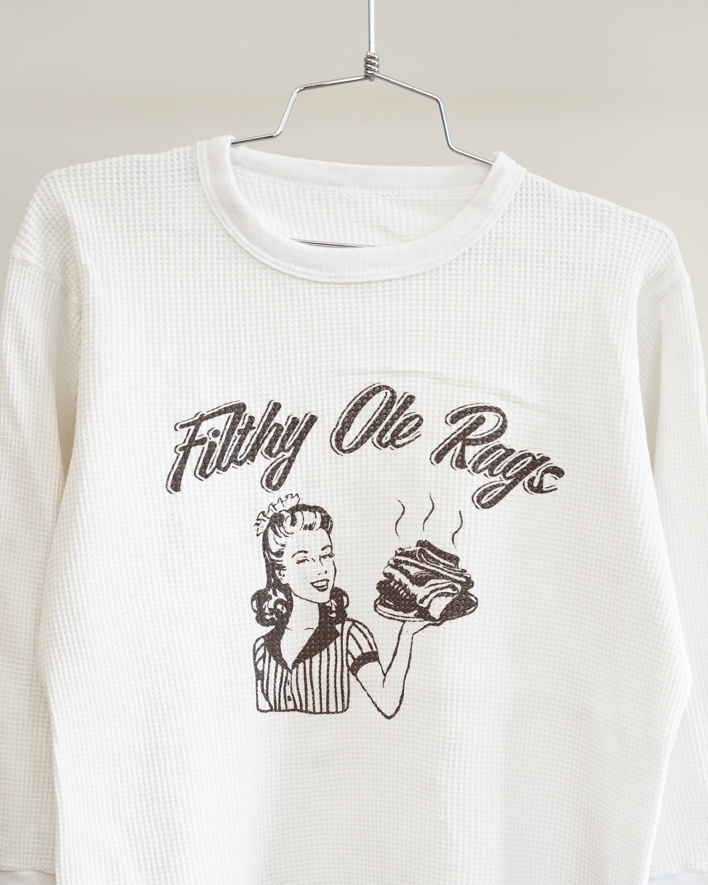 Filthy Ole Rags 90's Thermal - Brown Front Print (Small)