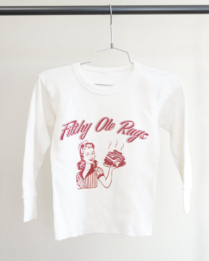 Filthy Ole Rags 90's Thermal - Red Front Print (Small)
