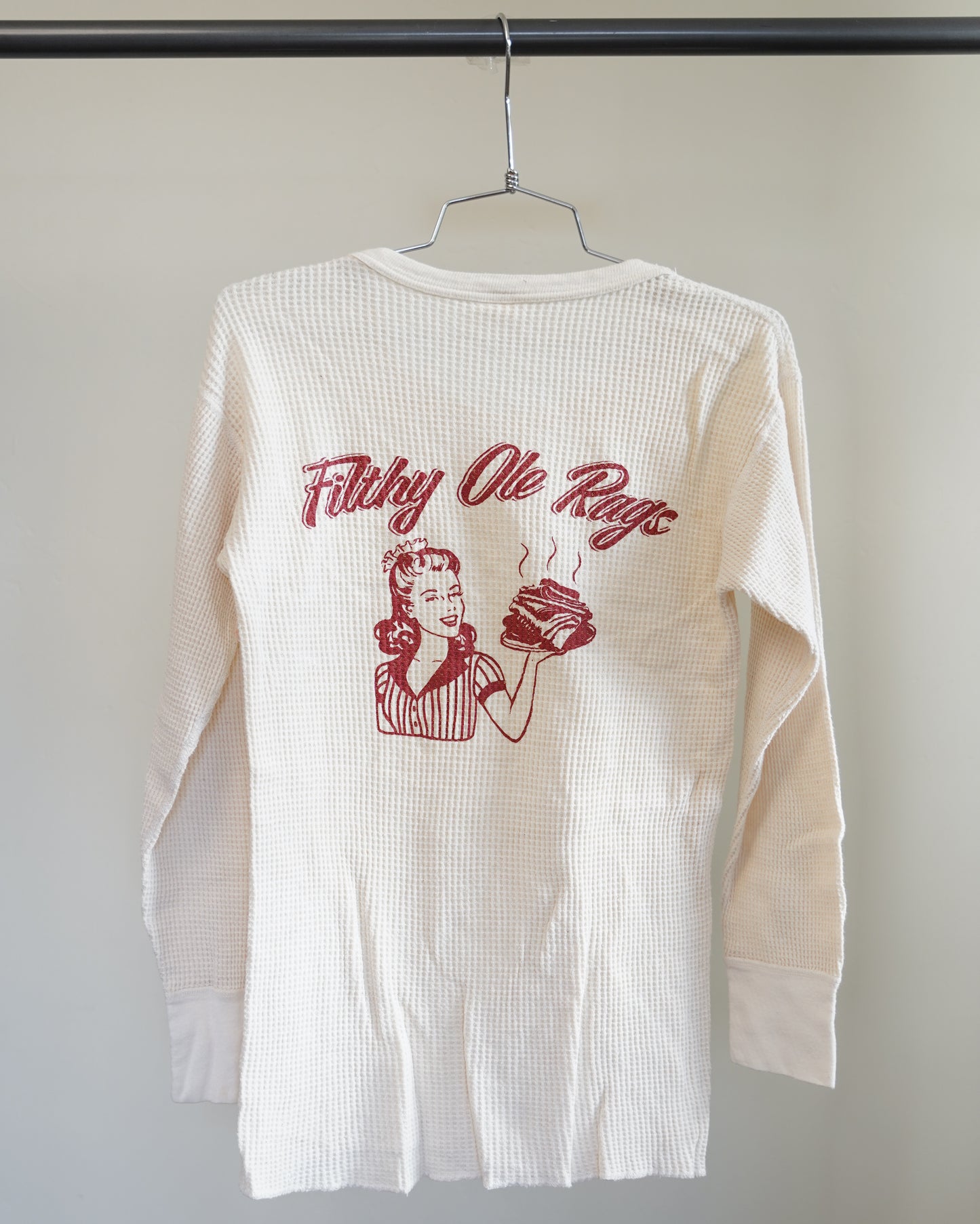 Filthy Ole Rags 80's Thermal - Red Back Print (Medium)