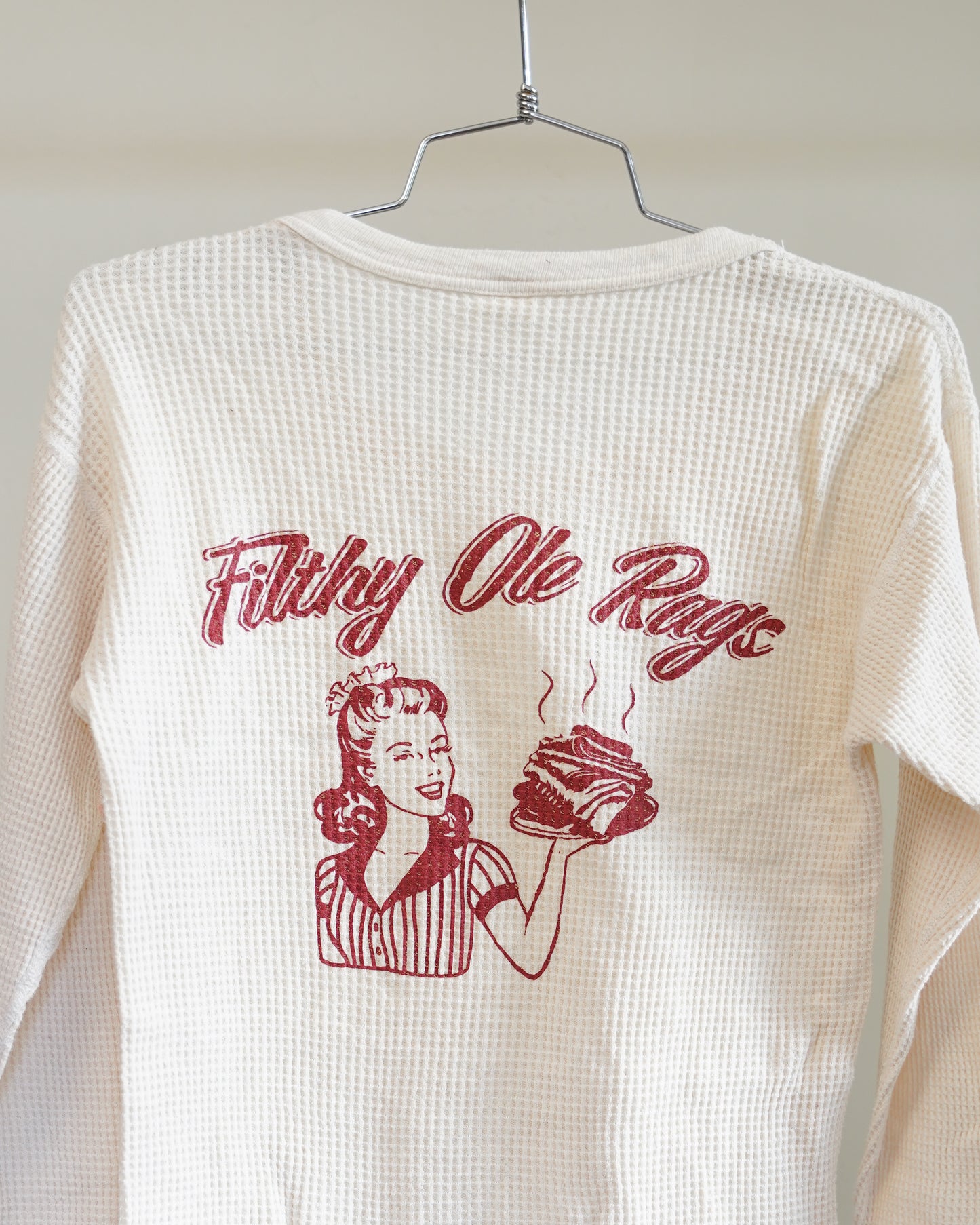 Filthy Ole Rags 80's Thermal - Red Back Print (Medium)