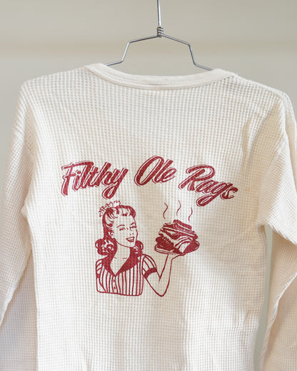 Filthy Ole Rags 80's Thermal - Red Back Print (Medium)