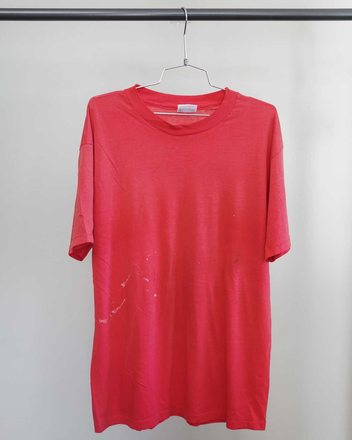 Filthy Ole Rags 80's Faded Red Tee - White Back Print (XL)