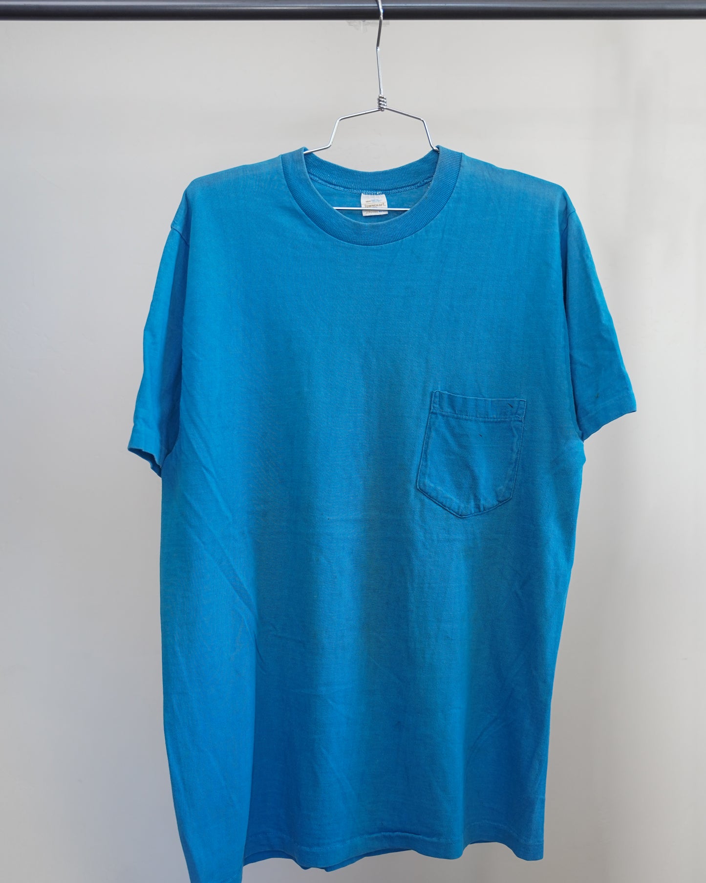 Filthy Ole Rags 70's Blue Pocket Tee - White Back Print (Large)