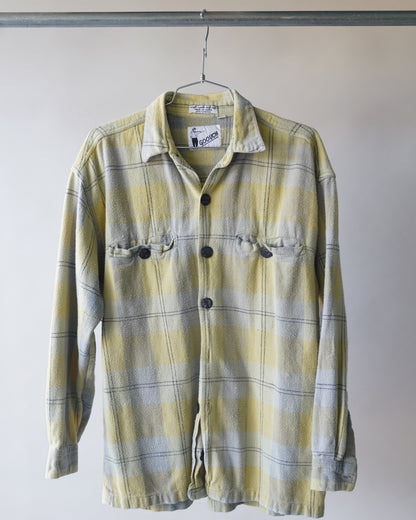 90's Goouch Yellow Flannel - Large