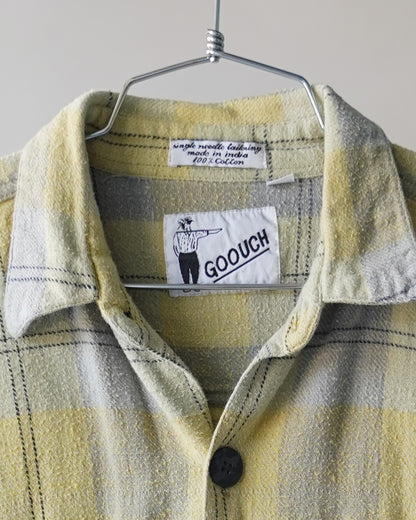 90's Goouch Yellow Flannel - Large