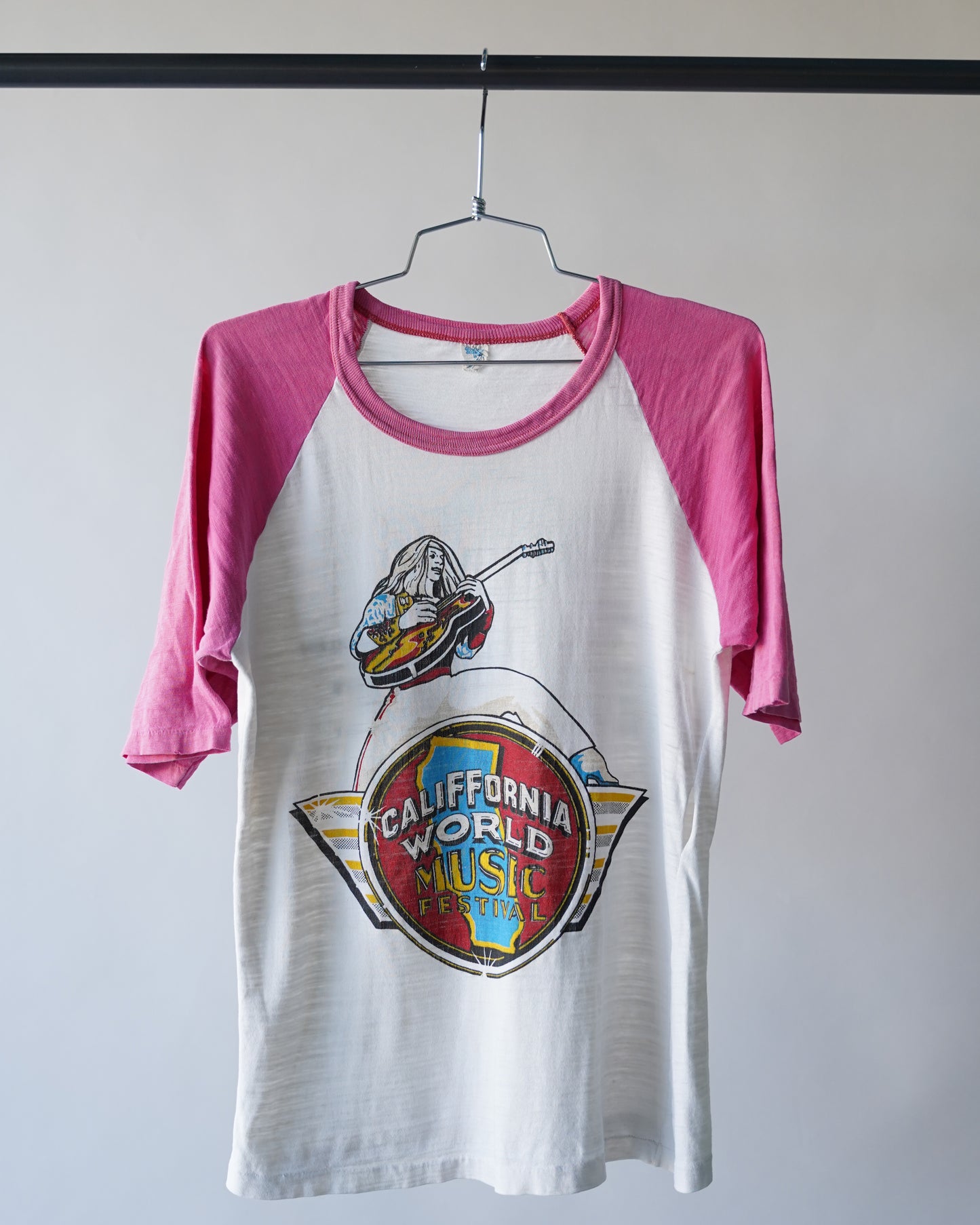 70's California World Music Festival Raglan - Medium