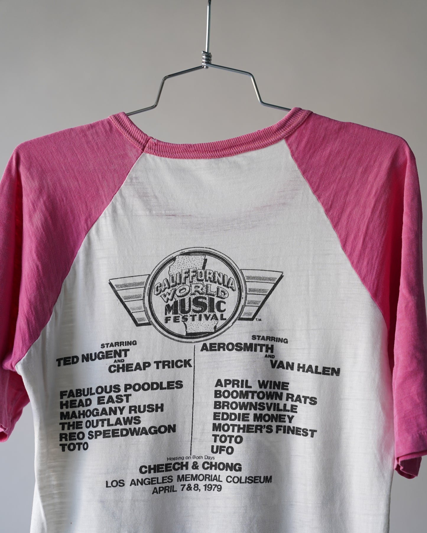 70's California World Music Festival Raglan - Medium