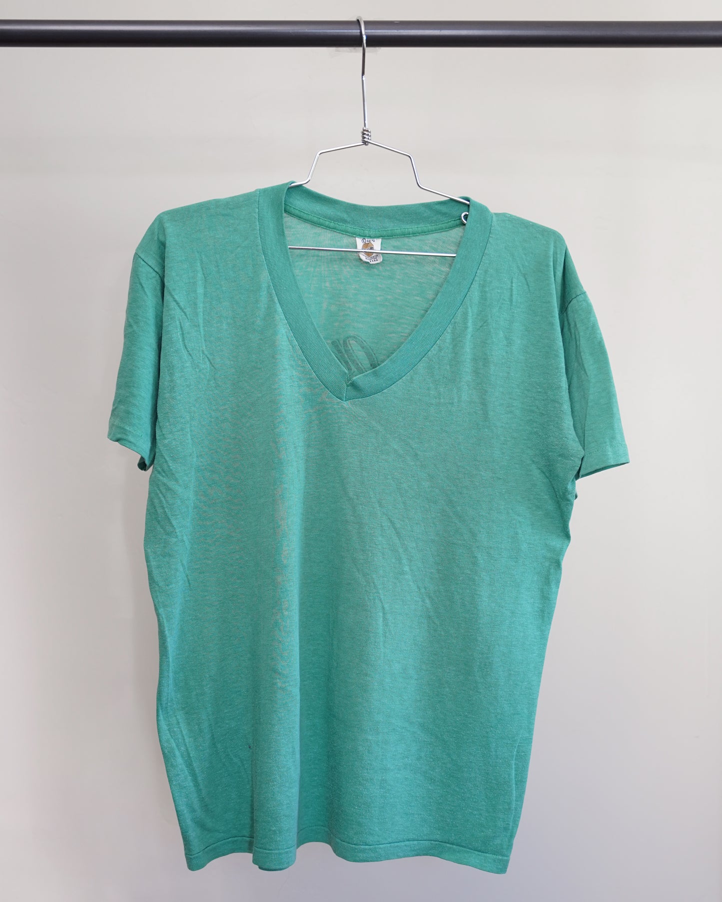 Filthy Ole Rags 70's Turquoise Tee - Black Back Print (Large)