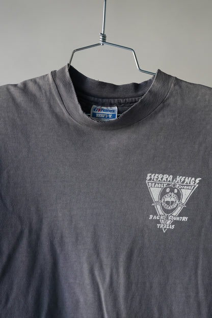 80's Faded Black Piranha Tee - Medium