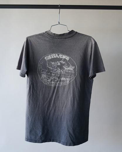80's Faded Black Piranha Tee - Medium