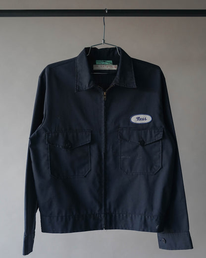 70's Navy Cotton Work Jacket - Large