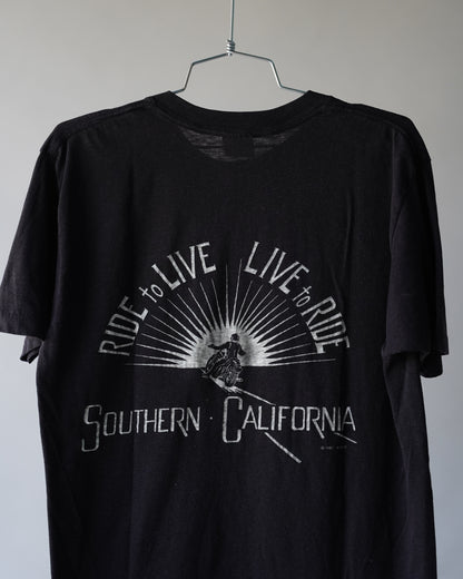 80's Harley Davidson 3D Emblem Tee - Large