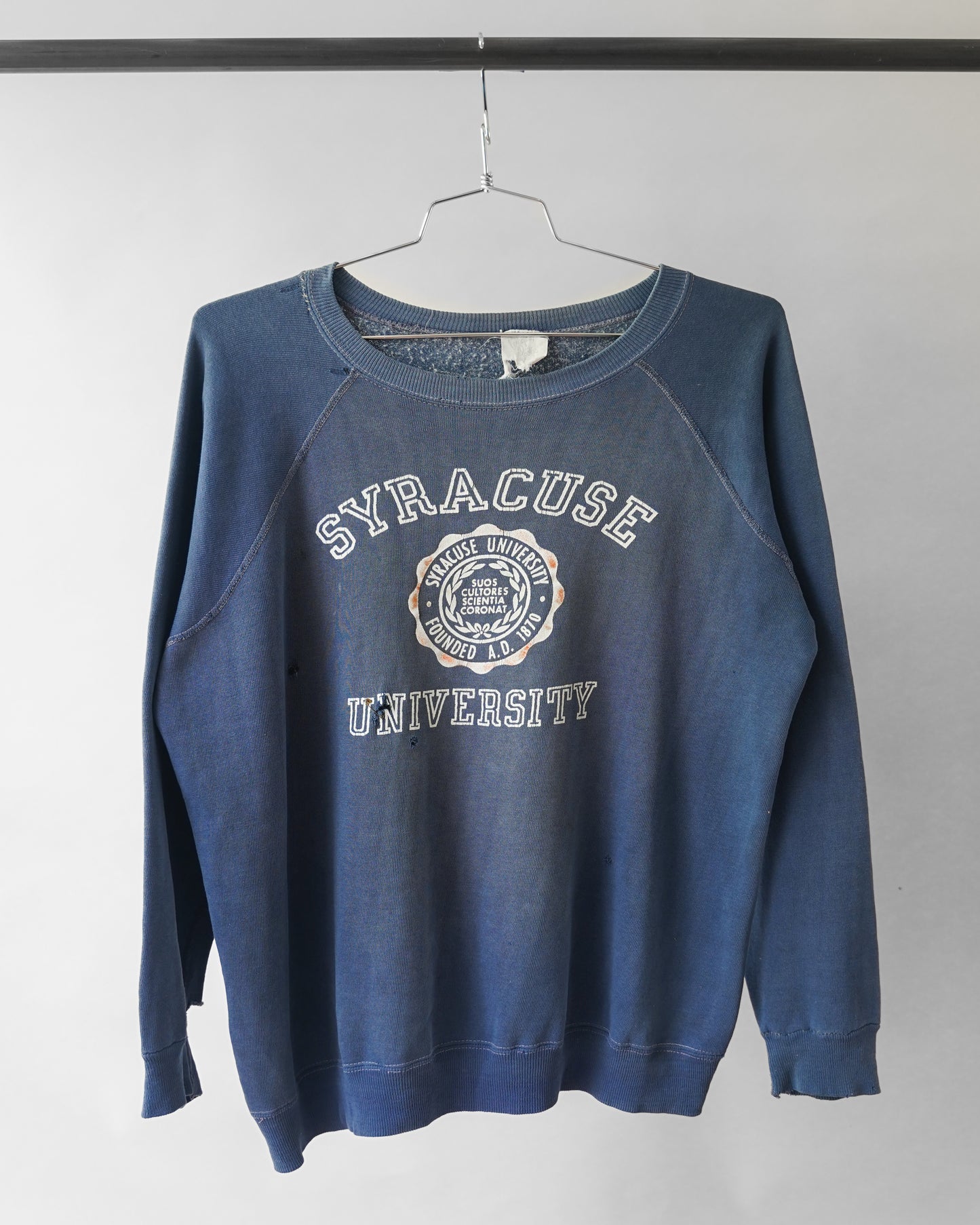 60's/70's Syracuse Flock Print Sweatshirt - XL