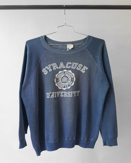 60's/70's Syracuse Flock Print Sweatshirt - XL