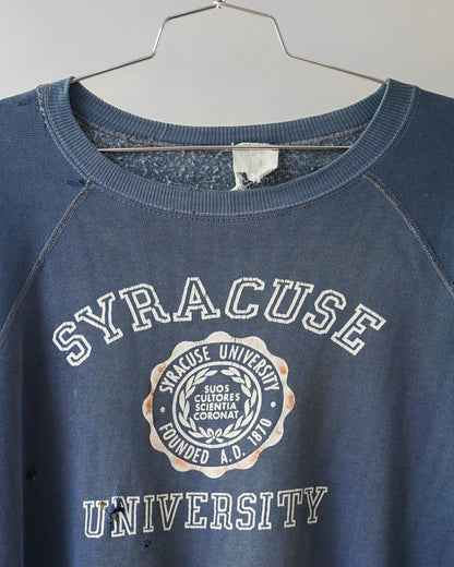 60's/70's Syracuse Flock Print Sweatshirt - XL