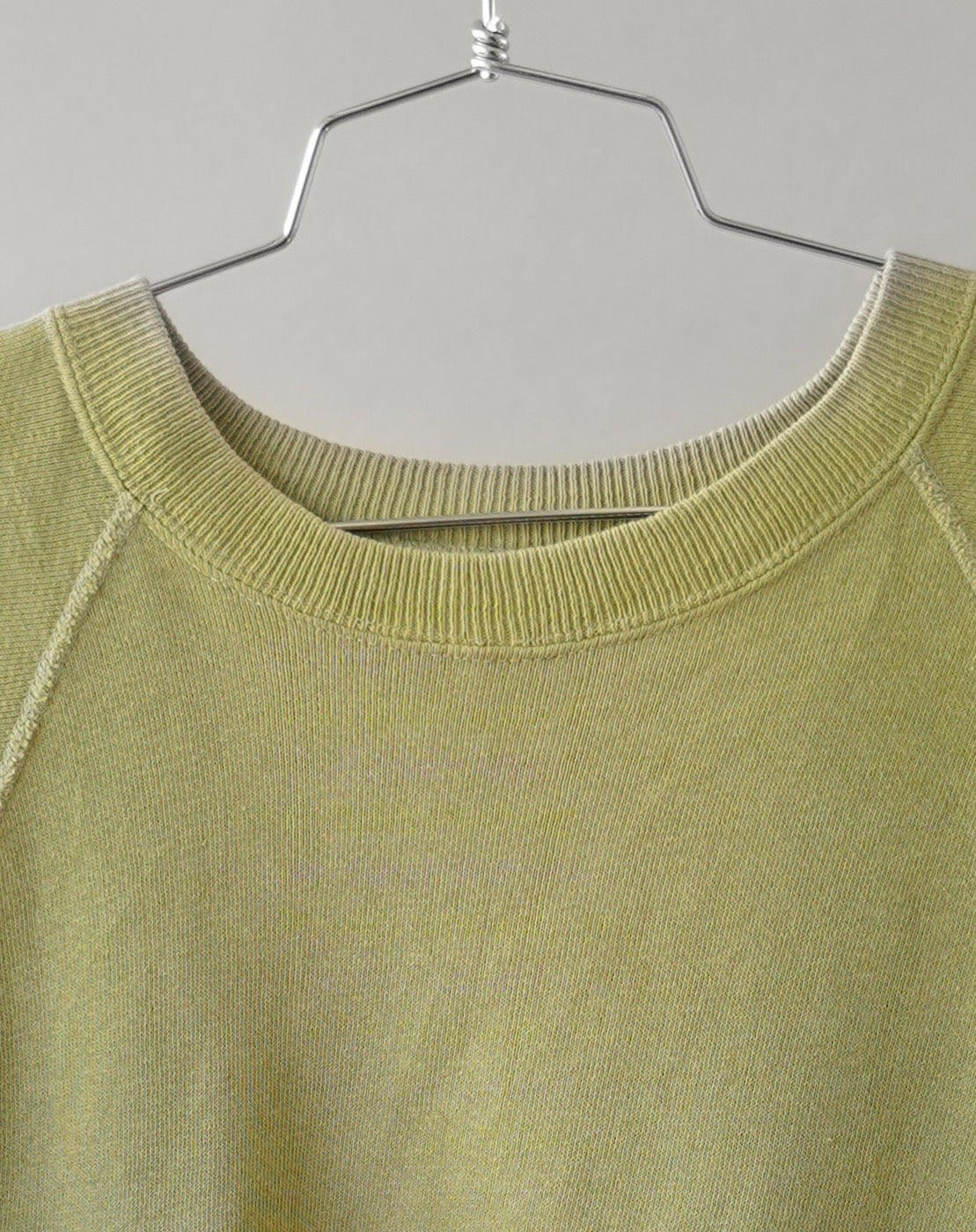 60's Light Green Short Sleeved Sweatshirt - Medium