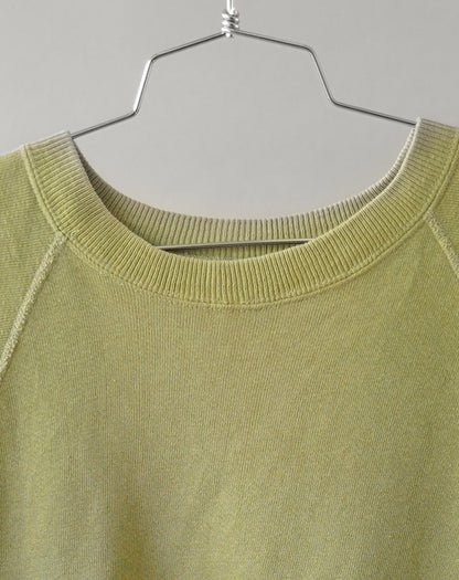 60's Light Green Short Sleeved Sweatshirt - Medium