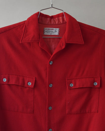 60's Red McGregor Wool Shirt - Medium