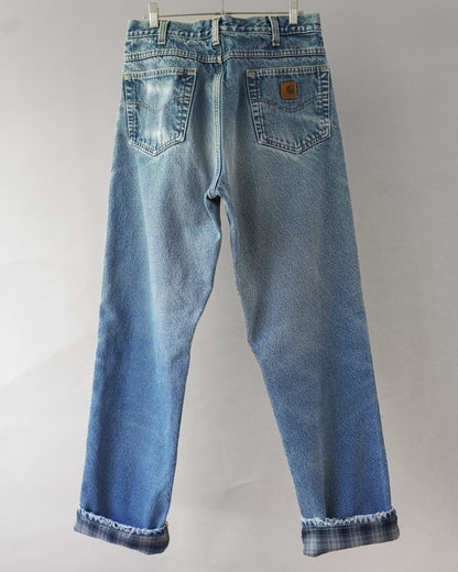 90's Flannel Lined Carhartt Jeans - 32x34