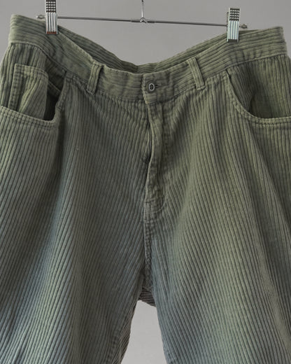 90's Baggy Gray Corduroy Shorts - 36x22