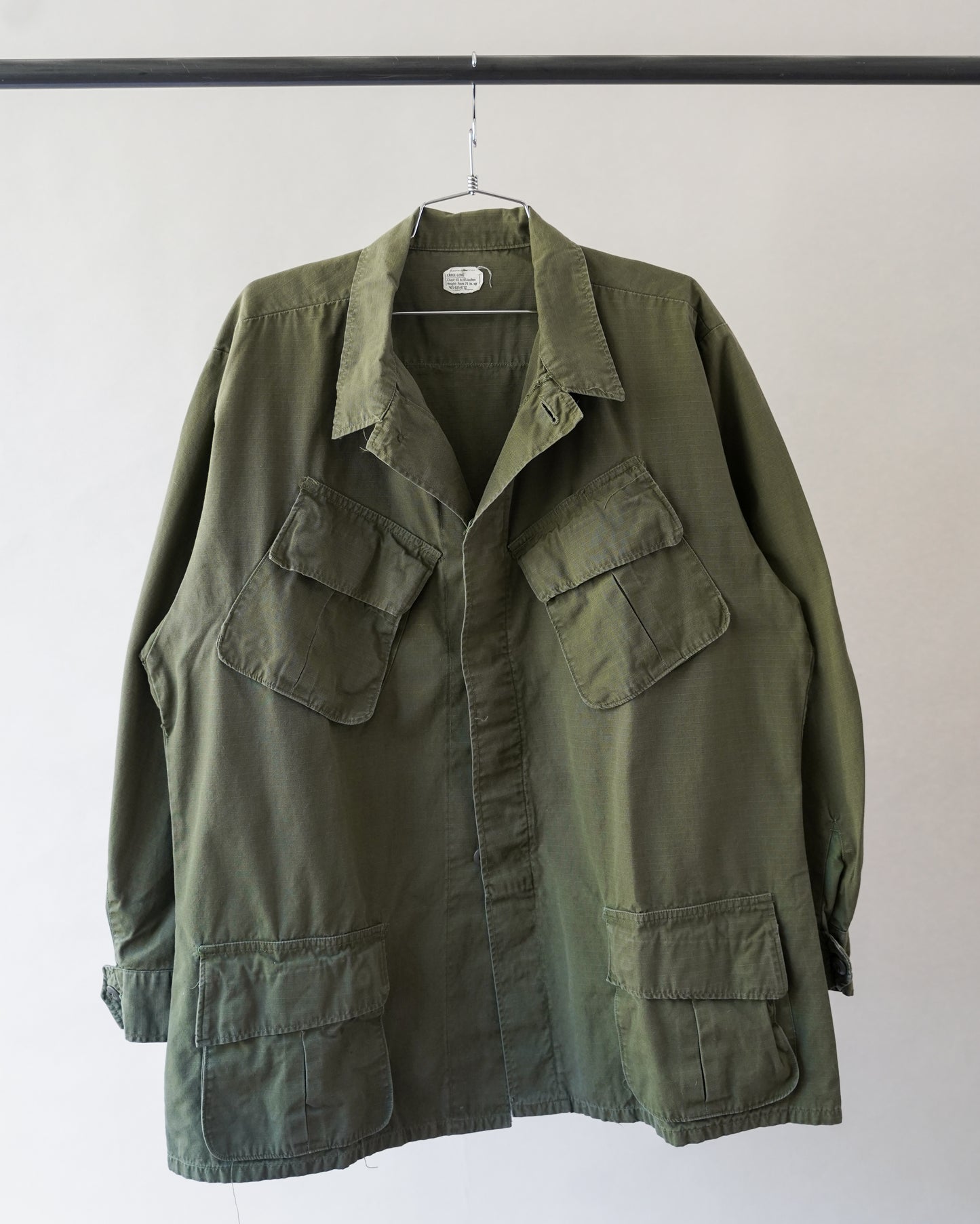 70's Vietnam War Slant Pocket Ripstop Shirt - XXL