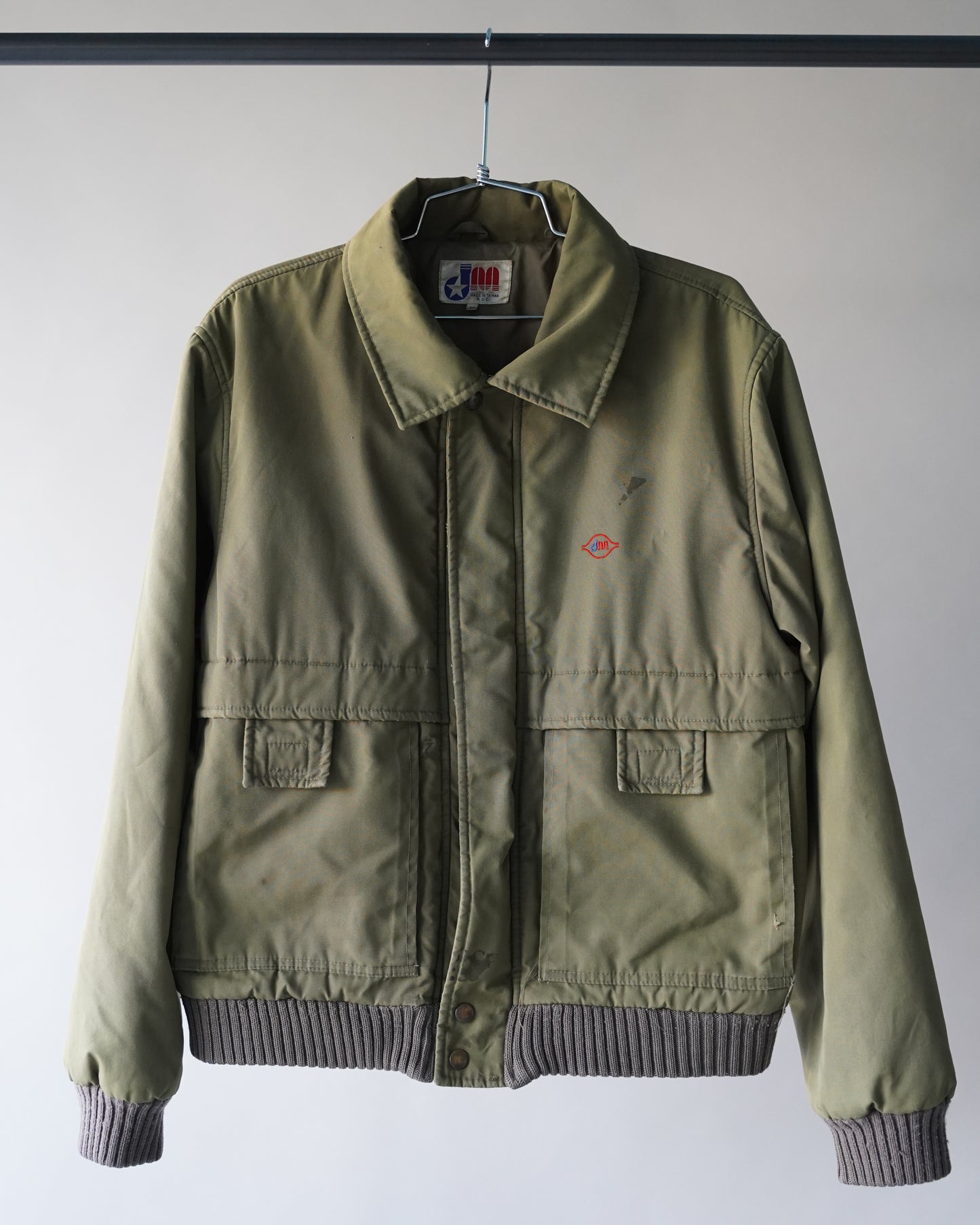 70's Green Bomber Jacket - XL