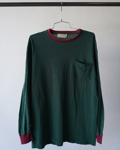 80's LL Bean 2 Toned Long Sleeve Tee - Large