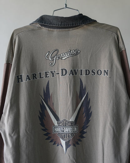90's Harley Davidson Quarter Zip - XL
