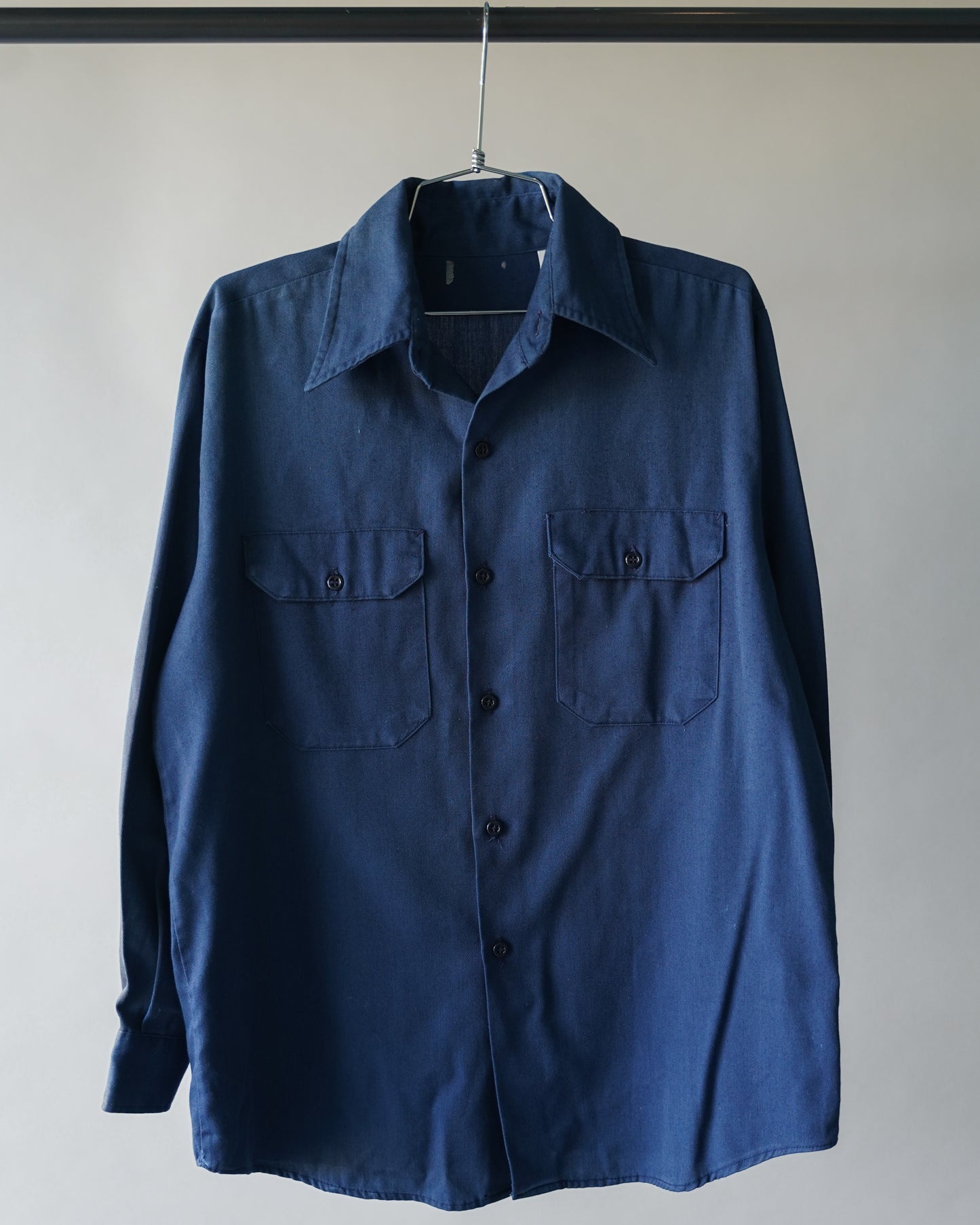 80's Blue Work Shirt - Large