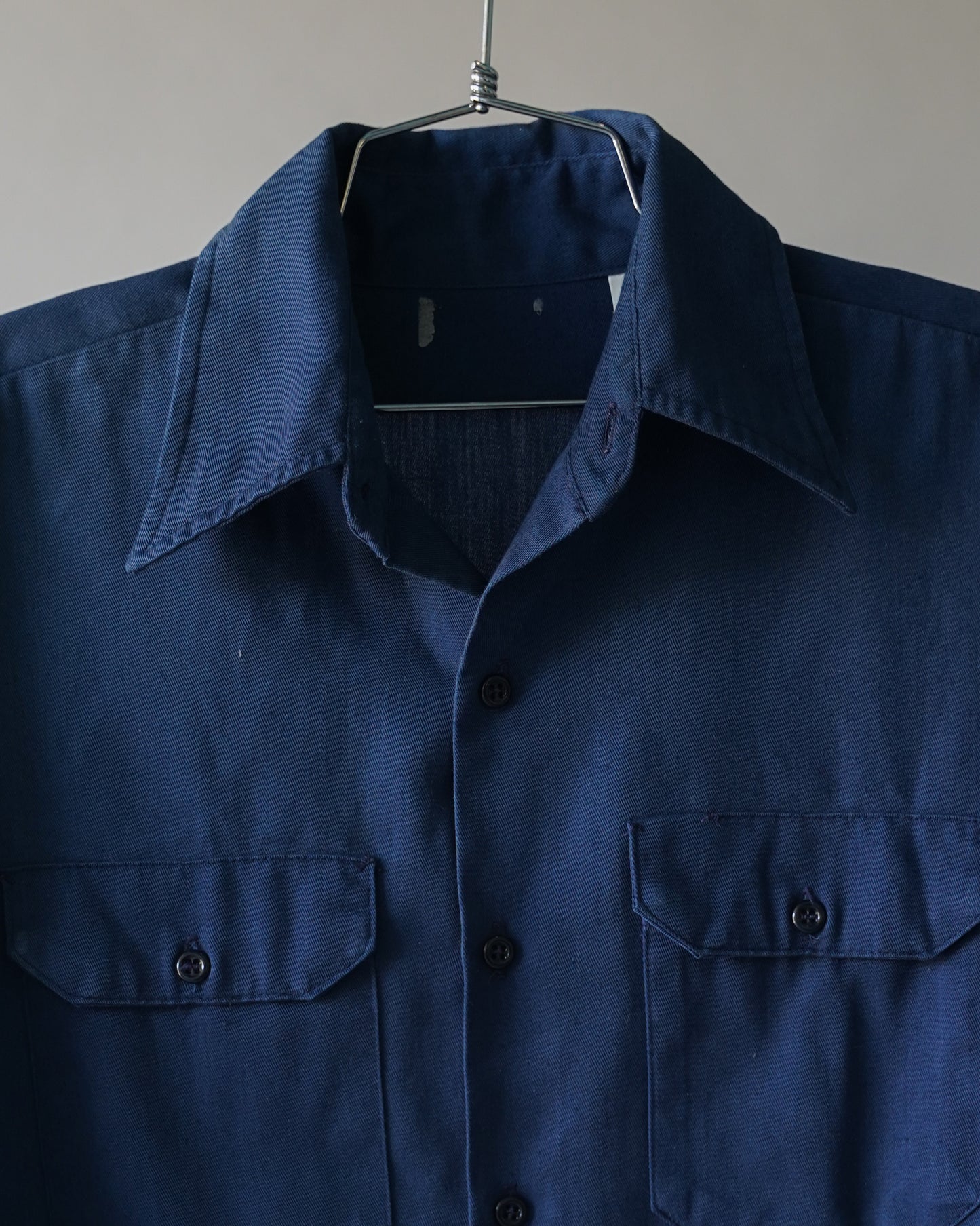 80's Blue Work Shirt - Large