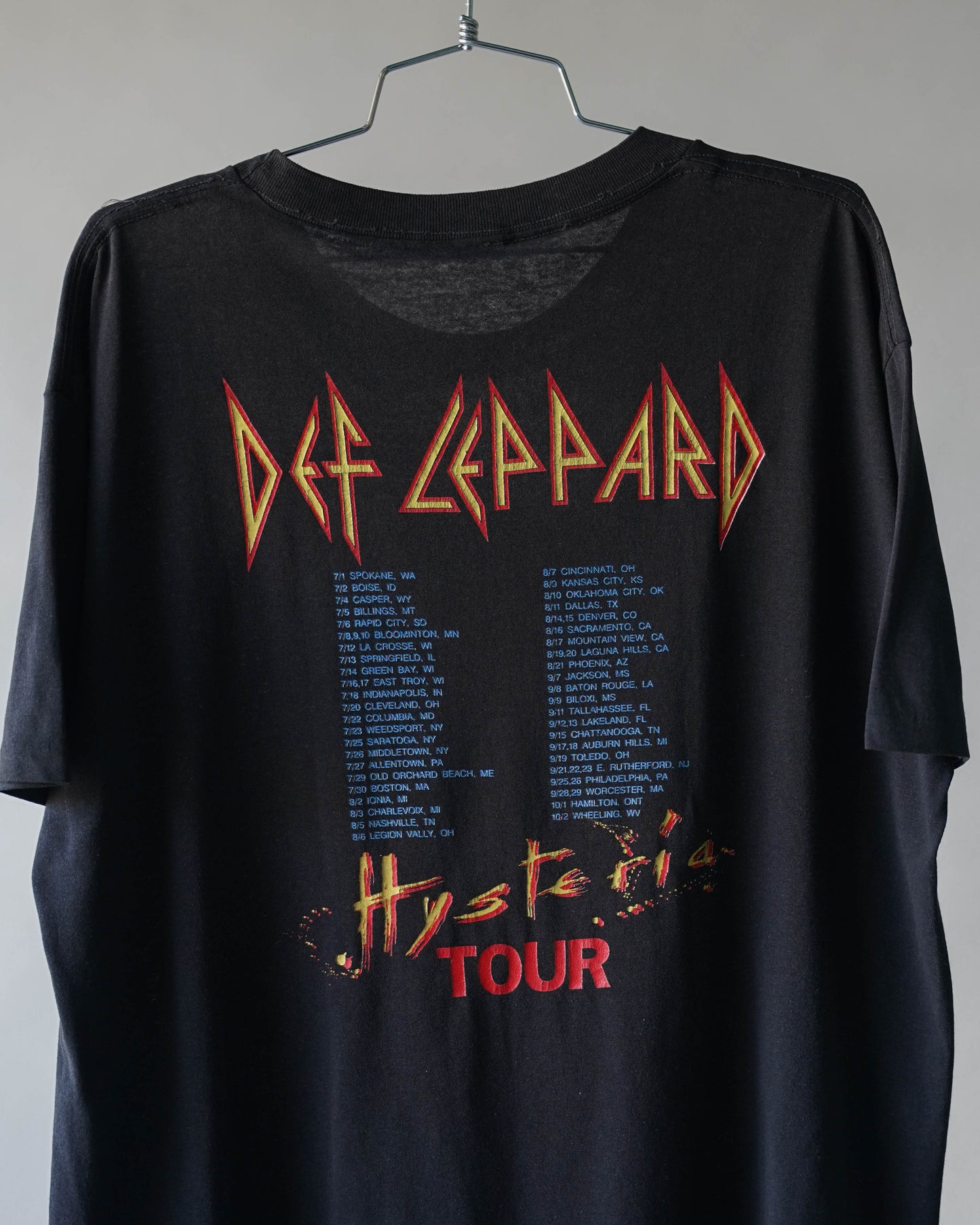 80's Def Leppard Hysteria Band Tee - Large