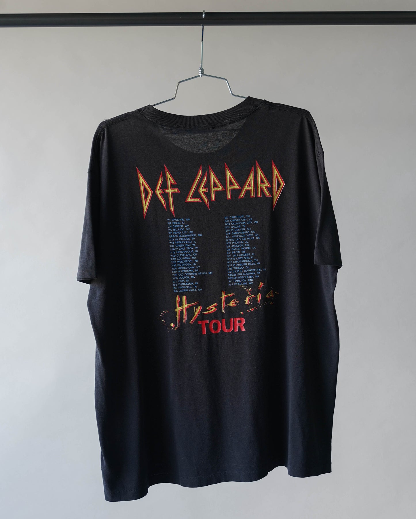 80's Def Leppard Hysteria Band Tee - Large