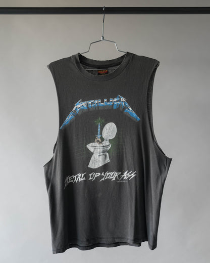 80's Metallica Metal Up Your A** Cutoff Tee - Large