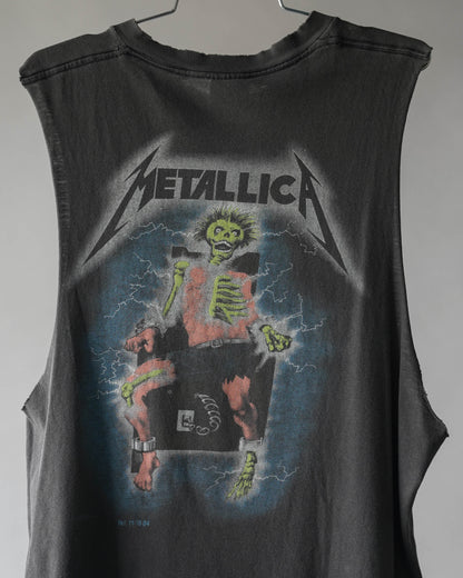 80's Metallica Metal Up Your A** Cutoff Tee - Large