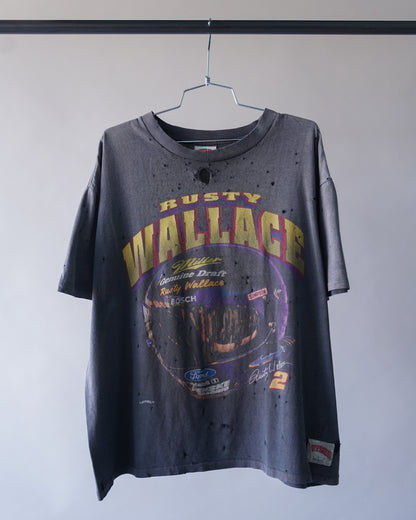 90's Faded Black Rusty Wallace Nascar Tee - XL
