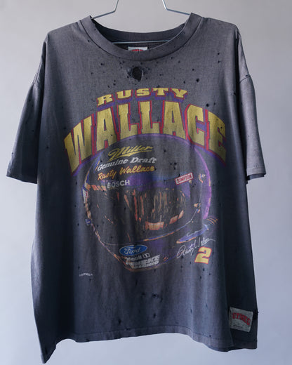 90's Faded Black Rusty Wallace Nascar Tee - XL