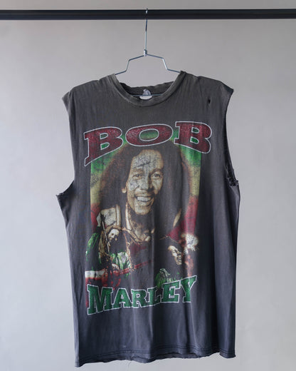 90's Bob Marley Cutoff Rap Tee - Large